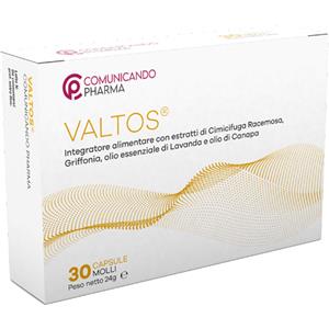 Comunicando Pharma Valtos - Integratore alimentare con Cimicifuga, Griffonia, Lavanda e Canapa - 30 Capsule Molli