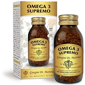 Dr Giorgini OMEGA 3 SUPREMO - 87 g - 60 Softgel Omega3 (integratore di Omega 3 con 700 mg di DHA + EPA per capsula - scorta di 2 mesi)