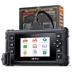 iCarsoft CR Pro+ OBD2 Auto Diagnostica, Diagnosi Auto Professionale in Italiano per Tutti i Sistemi, 49 Funzioni di Ripristino, Scansione Bidirezionale, Test della Batteria, Aggiornamento a Vita