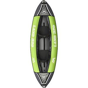 Aqua Marina, Kayak Gonfiabile a 2 posti in Set Laxo-320 2020 10'6 "Canoa Kayak per 2 Persone con pagaia, Pompa, Borsa 320 x 95 cm Verde/Nero