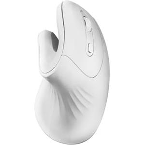 Mars Gaming MMW-ERGOPRO, Mouse Senza Fili Ergonomico Verticale, Design Pieghevole, Sensore Ottico 3200DPI, Switch Huano, Ricevitore Wireless 2.4GHz, Compatibilità Multipiattaforma, Bianco