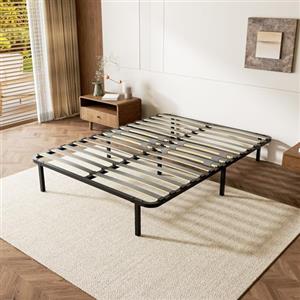 TEENO Rete letto 120 x 190 cm - Altezza 35 cm - Supporto centrale regolabile - Rete a doghe letto singolo per adulti - 2x14 doghe - 7 piedini inclusi - letto una piazza e mezza 120x190