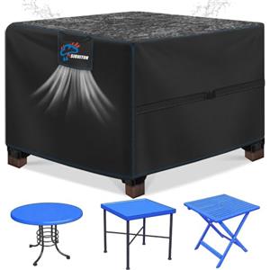 SIRUITON Copertura per mobili da giardino,70x70x70cm,con aperture di ventilazione, impermeabile,antivento,resistente ai raggi UV,antistrappo,420D Oxford, copertura per (70x70x70cm)