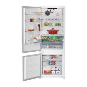 Beko PRONTA CONSEGNA - SPEDIZIONE IMMEDIATA Frigorifero da Incasso Combinato Montebianco 75 Larghezza 69 cm Classe E Total No Frost Cerniere a Sinsitra Beko BCNE400E40SN LH - BCNE400E40SNLH