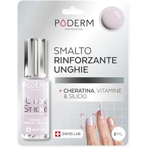 PODERM Smalto Rinforzante Unghie - Nude Cachemire | Ripara e Rinforza le Unghie Danneggiate e Indebolite da Smalti Semipermanenti | Biotina, Silicio e Cheratina | Sviluppato da un Podologo in Svizzera