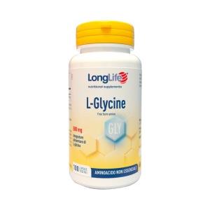 LongLife L-Glicina 500 mg - 100 Capsule Vegetali - Aminoacido Essenziale per Benessere Notturno e Sostegno al Collagene