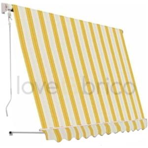 SANGIORGIO srl Tenda Da Sole Sangiorgio 400x300 A Caduta Senza Cassonetto Con Braccetti Giallo A Righe