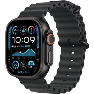 Apple Watch Ultra 2 GPS + Cellular 49mm Cassa Titanio Nero con Nero Ocean Band