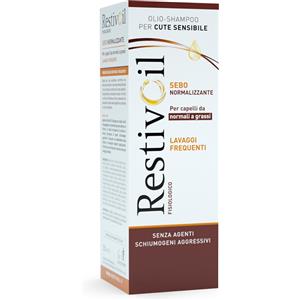 Restivoil Fisiologico Olio Shampoo 250ml - Sebonormalizzante per Lavaggi Frequenti, Senza SLES/SLS