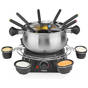 Tristar Set Fonduta Family, 1400 W, Metallo, Argento