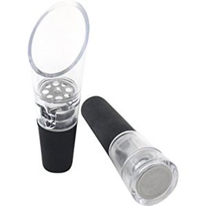 Fackelmann Tappo Vino/Decanter, Plastica, Nero/Trasparente