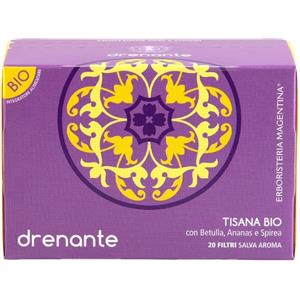 Erboristeria Magentina Tisana Drenante Bio - 20 Filtri con Spirea, Betulla e Ananas