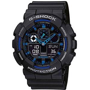 Casio Orologio G-SHOCK Original GA-100-1A2ER per Uomo, Sportivo, Cronografo, Resistente all'Acqua 200 Metri