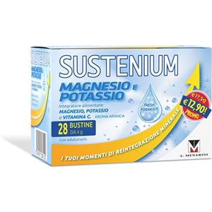 A.MENARINI Sustenium - Integratore Magnesio e Potassio in 28 Bustine per Energia e Benessere
