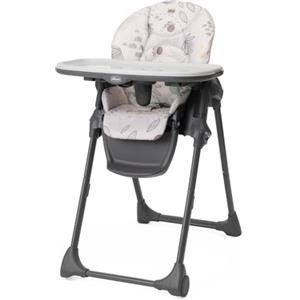 Chicco Polly Easy Seggiolone Pappa Evolutivo per Bambini da 6 Mesi a 3 Anni (15 kg), Seggiolone Reclinabile a Sdraietta con Altezza e Poggiapiedi Regolabili, 4 Ruote, Chiusura Compatta, Woodland