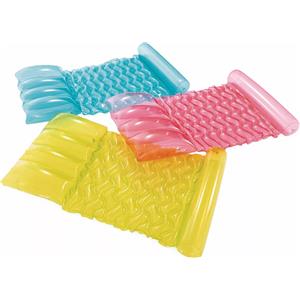 Intex Materassino Amaca Galleggiante 173x89 cm - Vinile Trasparente con Cuscino e 3 Camere d'Aria