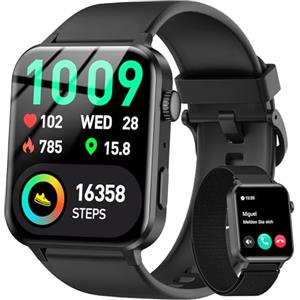 Yxtel Smartwatch Uomo Donna, Orologio Fitness con Chiamate Bluetooth e Schermo 1.85", Monitoraggio Sonno e Frequenza Cardiaca 24h, 100 Modalità Sportive IP68, per Android e iOS