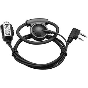 Retevis EEK012 Auricolare Regolabile a Tipo-D con Microfono PTT Compatibile con Kenwood Radio Bidirezionale BAOFENG UV5R 888S RT24 RT27 RT622 RT668 Walkie Talkie Headset Auricolare(1 Pz)