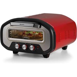 Ariete 3901 Da Gennaro, Forno per pizza, 2200W, Temperatura 430°C, 2 minuti di cottura, Pietra refrattaria, Rosso