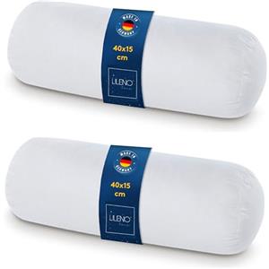 LILENO HOME Cuscino Cervical in microfibra, 15 x 40 cm, lavabile fino a 95 gradi, con cerniera, cuscino da letto o decorativo