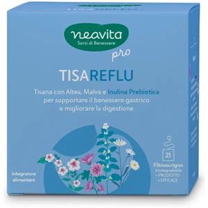 Neavita Pro TisaReflu - Tisana Lenitiva e Digestiva con Altea, Malva e Inulina, 18 Filtri