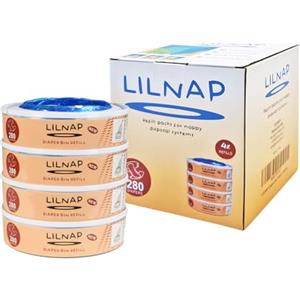 LILNAP - Ricarica compatibile con Foppapedretti Mangiapannolini Maialino Angelcare & Litter Locker II (4 ricariche)