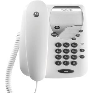 Motorola Voice - Telefono con filo CT1, chiamate con filo, connessioni continue, funzione silenziosa - Bianco