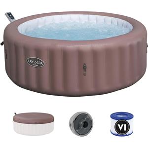 Bestway Lay-Z-Spa Hawaii - Idromassaggio gonfiabile rotondo per 4-6 persone, Ø196x71cm, con sistema AirJet e app