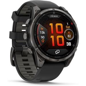 GARMIN Fenix 8 Pro - 51 mm, lente zaffiro, grigio carbonio | Smartwatch GPS multisport Amoled Premium con 27 giorni di durata della batteria | Le funzioni LTE e Inreach non sono supportate negli