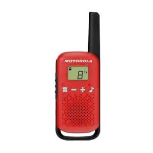 Motorola Solutions - T42 RED Walkie Talkie Talkabout PMR446, 16 canali, portata 4 km, rosso, 2 unità, funzione chiamata di gruppo