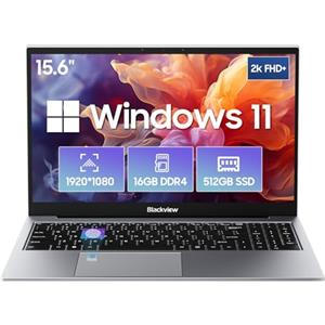 Blackview Acebook 8 PC Portatile 15.6", 16GB RAM 512GB SSD Computer Portatile Expansion 1TB, N150(fino a 3.6Ghz) Win 11 notebook, 1920 * 1080 FHD, 2.4G+5G WiFi, USB,HDMI,Fingerprint/QWERTY English
