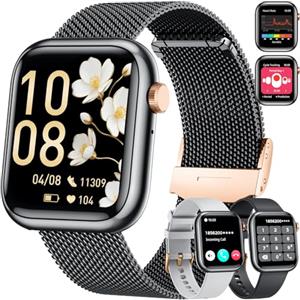 TAOPON Smartwatch Donna con Effettua orologio Chiamate: 1.83" Smart Watch con Bluetooth5.2 Contapassi Sonno 123+ Modalità Sportivo Fitness Tracker IP68 Impermeabile WhatsApp Notifice Compatibile Android iOS