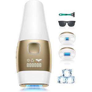 Bellizy 21J Epilatore Luce Pulsata con Funzione di Raffreddamento, Epilatore Laser Indolore a 2 Modalità, per Viso, Ascelle, Zona Bikini e Depilazione Corporea Totale