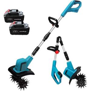 A.M.C. Motozappa a batteria Motozappa elettrica con motore brushless regolabile in altezza, larghezza di lavoro 20 cm Professionale