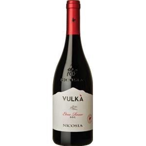 Cantine Nicosia Etna Rosso Vulkà 2022 - Vino Rosso DOC da Nerello Mascalese e Cappuccio, ideale con carni e formaggi
