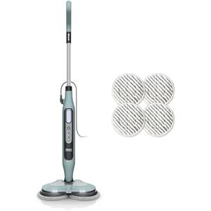 Shark Steam Mop Scopa a Vapore Steam & Scrub Automatica con Steam Blaster e 6 Panni Dirt Grip, 3 Impostazioni Vapore, Rimozione Sporco, Per tutti i Pavimenti Duri, Filo 8m, Verde Salvia, S8201EUCP