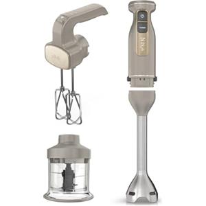 Ninja Foodi Frullatore a immersione, tritatutto ad avvio graduale, 2 velocità per frullare e 5 velocità di miscelazione per tagliare, mescolare, lavabile in lavastoviglie, pietra oro, CI100EUSTGD