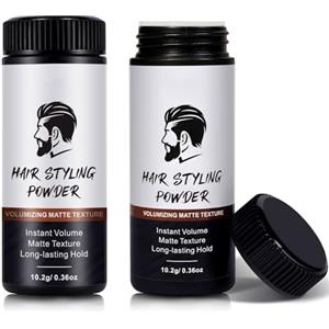 HUALIJIA Hair Styling Powder per uomini, 2 pezzi di polvere per texture per uomini, texture opaca, tenuta e facile da applicare, senza olio o residui grassi, 10 g