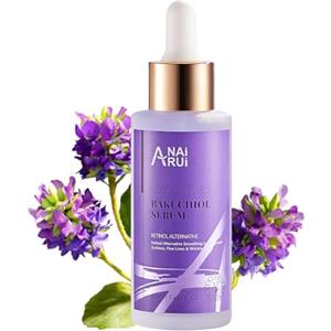 ANAI RUI ANAiRUi Bakuchiol siero anti-invecchiamento, riduce le linee sottili e le rughe, con acido ialuronico e peptidi, l'alternativa naturale al retinolo, 50 ml