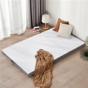 Z-hom Materasso Pieghevole Singolo, da Campeggio Materassino Materasso Auto Lettino da Viaggio Letto da Campeggio, Rivestimento Esterno Rimovibile e Lavabile (75×195×10 cm)