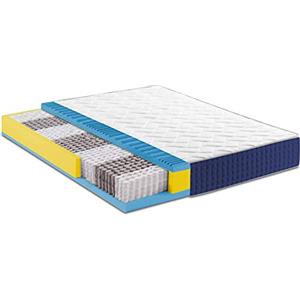 Baldiflex Materasso Matrimoniale Molle & Memory 5 cm Fly, con Fascia Full Air Space a 9 Zone 160x200x25 cm