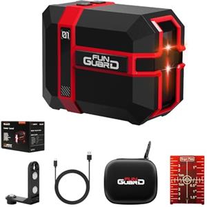 Funguard Livella Laser Autolivellante 360, Livello Laser Rosso Modulo Laser Doppio 35M, 3 Modalità per Passare Orizzontale/Verticale, Modalità a impulsi, USB Ricarica, IP54 per Cantieri,DIY