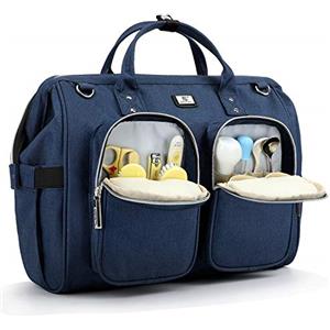 Pomelo Best Borsa a Tracolla per Pannolini Grande Capacità in Oxford Impermeabile, Borsa Fasciatoio per Neonato per Bambine e Ragazzi, con 2 Ganci per Passeggino e 1 Fasciatoio