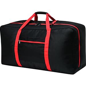 ZZY Borsone da Viaggio Extra Large da 110L Leggero Sacchetto Bagagli Borsa da Trasporto per Camping Sport Gym Weekender (Nero)