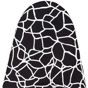 Umiin Copriasse da Stiro Universale 115x35 cm, Rivestimento Elastico e Spesso in Cotone con Imbottitura in Feltro 6 mm, Bianco e Nero