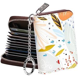 FurArt Porta Carte Credito, Cerniera Portafoglio Carta di Credito, Blocco RFID Porta Tessere per Donna e Uomo