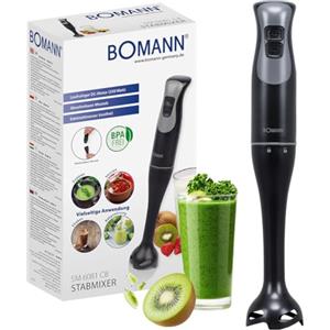 Bomann SM 6081 CB Frullatore a immersione per frullati, frullati, zuppe, funzione turbo, asta di purea da 350 W, lama in acciaio inox, frullatore rimovibile, frullatore a mano, frullatore a immersione