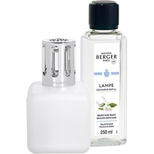 Maison Berger Paris Lampada Catalitica Glacon Bianca con Ricarica Muschio Bianco Delicato 250 ml