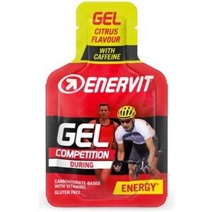 Enervit Enervitene Gel Agrumi 25ml - Gel Energetico con Caffeina, Carboidrati e Vitamine per Sforzi Intensi