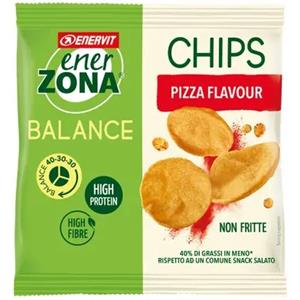 Enervit Enerzona Chips di Soia Gusto Pizza - Snack Bilanciato 40-30-30, Ricco di Proteine e Fibre, Non Fritte